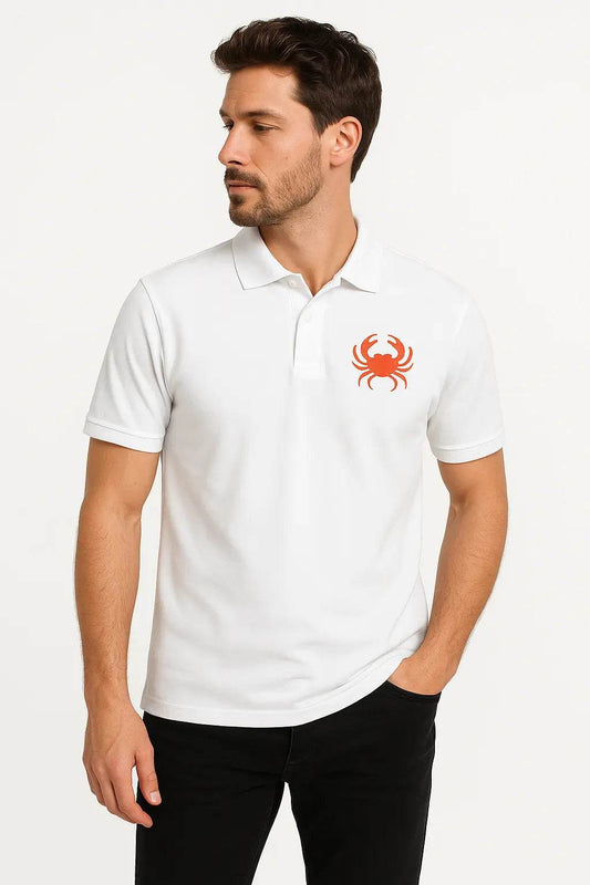 Men crab graphic casual polo shirt in Pakistan