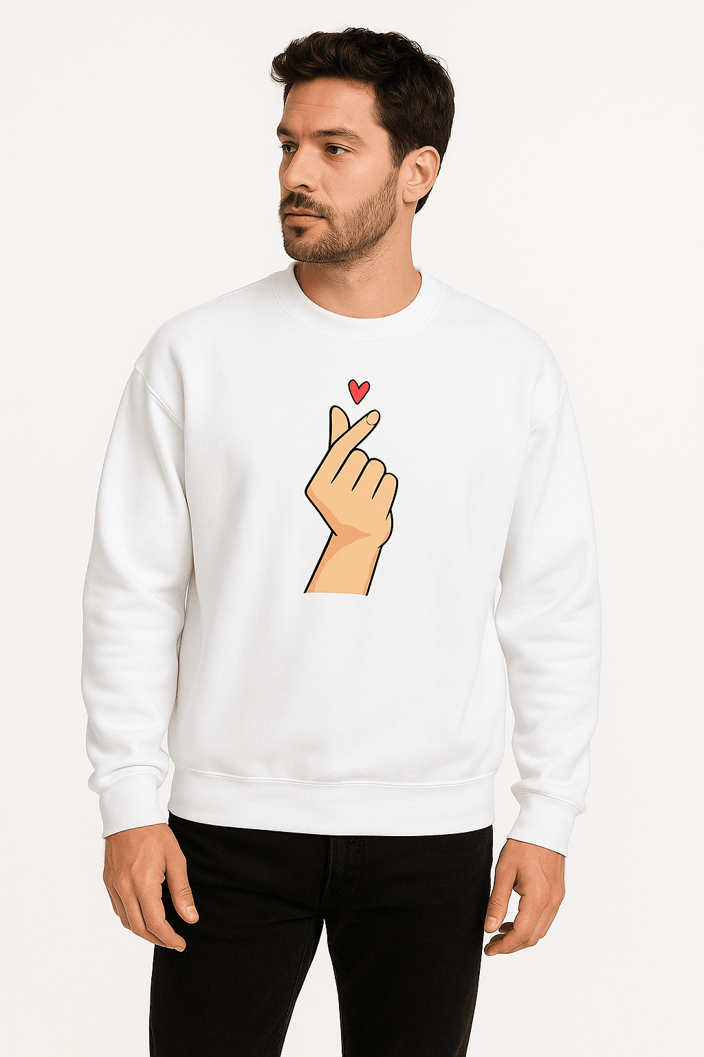 MOCKSTER Finger Heart Sweatshirt - MOCKSTER